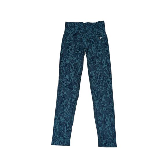 Gymshark Adapt Animal Seamless Leggings Butterfly Teal Green Womens - Picture 1 of 3